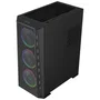 Hiditec Caja Gaming Semitorre MH12 Cristal Templado ATX con Panel USB Type-C, 4 Ventiladores ARGB, Soporte GPU 330mm y Radiadores 360mm (CHA010055)